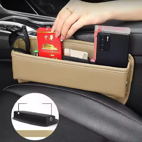 For Kia Carnival Sedona Sorento MQ4 2020~2025 Car Seat Gap Filler Storage Box Sundries Tidying Pocke
