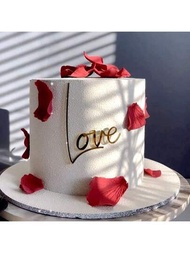 1入組愛心蛋糕裝飾,情人節蛋糕側裝飾