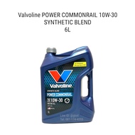 น้ำมันเครื่อง Valvoline Power Commonrail 10W-30 Synthetic Blend 6+1 ลิตร API CI-4