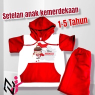 SETELAN BAJU/SWITER ANAK KEMERDEKAAN MOTIF KENZO 1-5TAHUN