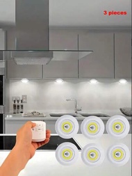 3 件/組 Cob 無線遙控拍拍燈帶觸控感應器,電池供電,適用於臥室、櫥櫃、衣櫃等。產品不含電池