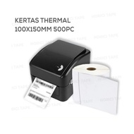 THERMAL PAPER 100x150mm contains 500 sheets of AWB A6 RECEIPT STICKERS Printer Paper