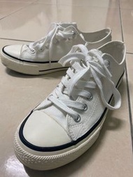 |NET帆布鞋｜-白