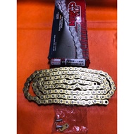 IZUMI 💯 MADE IN JAPAN GOLD 415S-122L MOTORCYCLE RACING CHAIN RANTAI FOR EX5 W125 W110 KRISS LC135 Y1