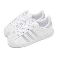 adidas 休閒鞋 Superstar EL I 小童 白 銀 小朋友 皮革 假鞋帶 貝殼頭 愛迪達 IG0259