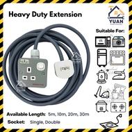 Heavy Duty Extension Socket Extension Plug | Single Double Socket Wire 0.7mm 1.10mm One Gang Two Gan