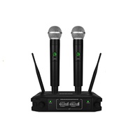Microphone Wireless UHF Wireless Microphone System 2 Dual Handheld Mic Set Work Range 50m/168FT Kara