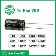 Combo 20 tụ hóa 25V tụ điện phân cực các loại 10uF - 4700uF