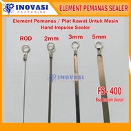 MESIN Hand Impulse Sealer Machine Heating Wire Plate FS-400 Width 2mm 3mm 5mm Cutting Wire Heating E