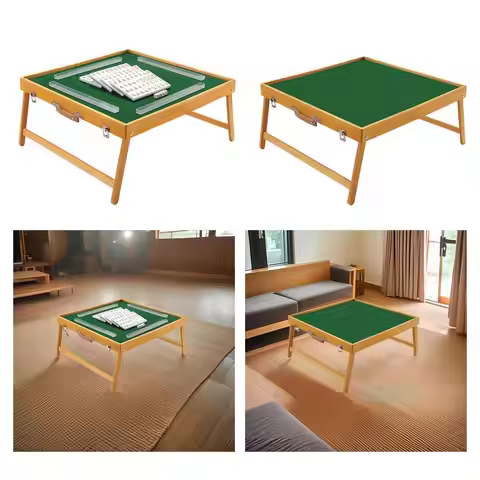 Mahjong Game Set Board Game Dormitory Portable Travel Mahjong Table