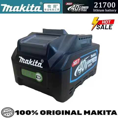 Makita Original Battery Xgt 40V 5.0Ah Rechargeable 21700 Lithium Ion Battery, For BL4020,BL4025,BL40