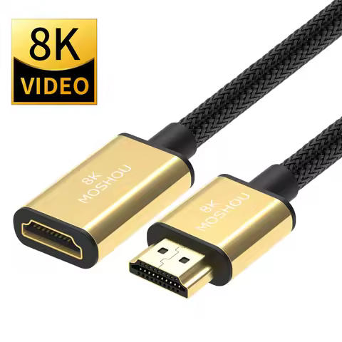 HDMI-compatible 2.1 Cables 8K 4K 60Hz MOSHOU male to female Adapter Dynamic HDR ARC CEC High Definit