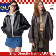 GU Faux Leather Harrington Jacket【Direct from Japan】