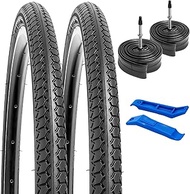 YUNSCM 2-PCS 20 x 1 3/8 ETRTO: 37-451 Bike Tires and 20" Heavy Duty Bike Tubes Presta Valve Compatib