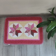 Cotton doormat, quilt style kitchen rug