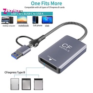 2 in 1 CF Express Type B Card Reader CF Express Card Reader Type B Adapter USB 3.2 10Gbps Portable C