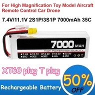 7.4V/11.1V 2S1P/3S1P 7000mAh 35C Lithium Polymer Battery for High Magnification Toy Model Aircraft R