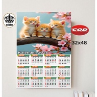 2026 CALENDAR CAT PICTURE THEME WALL CALENDAR 2026 WALL DECORATION/ WALLDECOR