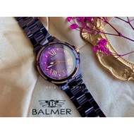 宾马 Balmer A8113M BRG-7 Sapphire Women Watch With Purple dial and Stainless Steel