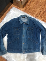 เสื้อแจ็คเก็ตยีนส์ VINTAGE 70s wrangler USA 126MJ ผ้าด้าน ริม size 46อก23”รอบอก46”