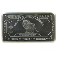 1 oz One Troy Ounce USA Lion German Silver Bar 1oz