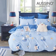 Aussino Ahoy 100% Cotton Fitted Sheet Set/Quilt Cover Set