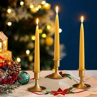 12 Pack Beeswax Taper Candles,8in Dripless Pure Beeswax Candles,8 Hours Long Burning 100% Natural Be