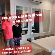 CERMIN DINDING BESAR MURAH DECO (READY STOK) / BIG LARGE WALL MIRROR 3X6 FOR BEDROOM OR BATHROOM