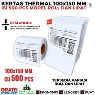 A6 Thermal Sticker Labels 100mm x 150mm x 500pcs ROLL and FOLD | Thermal Paper 100mm x 150mm x 500pc