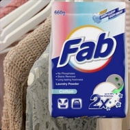 [Bundle of 3] FAB Laundry Powder Detergent 660g Fab Cotton