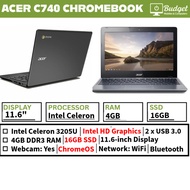 Acer C740 Chromebook - 4GB RAM - 16GB SSD - 11.6 Inch Playstore (Refurbished)