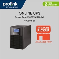 Prolink 3KVA/2700W Pure Sine Wave Online UPS with AVR Computer Server Medical Equipment Backup Power PRO903-ES