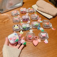 Cute Clear Bear Cartoon Soft Korea Case for AirPods 4 TPU Colorful With Pendant Earphone Casing AirP