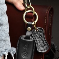 山葉機車鑰匙真皮套 YAMAHA X-MAX T-MAX XMAX T媽媽 手縫 黑色