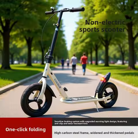New Youth Foldable Kick Scooter Fold 2 Wheel Cruiser Light Weight Commuter Campus Ride Kick Scooter 