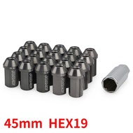 【Shop the Latest Trends】 Alloy Aluminum 7075-T6 19hex Rays Wheel Nuts Lug Nuts M12x1.5 M12x1.25 Leng