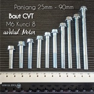 MESIN 5Pcs CVT Bolts M6x40mm K8 Engine Block Bolts/ Engine Covers CVT Block Cover Bolts GENUINE Kren