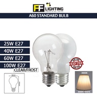 FFL STANDARD BULB A60 25W/40W/60W/100W E27 CLEAR WARM WHITE FF LIGHTING E27 INCANDESCENT BULB