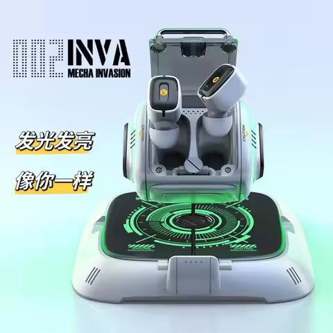 Mechanical Invasion Wireless Bluetooth Earbuds Space Capsule Cyberpunk Luminous Wireless Charging Tr