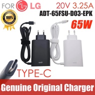Genuine 20V 3.25A 65W TYPE-C ADT-65FSU-D03-EPK AC Power Adapter Fast Charger For LG Gram 14Z90P 17Z9