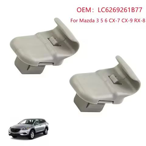 2pcs Car Grey Sun Visor Clips Grey Sun Visor Clips// Gray Inter Hanger Hooks Clips //LC6269261B77 Fo
