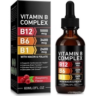 Vitamin B Complex, Organic B Complex Vitamins for Women, Vitamin B Complex Liquid, Vitamin B12 Methy