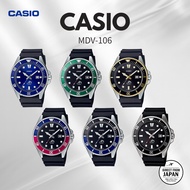 CASIO Diver Watch MDV-106 Series Men's International Model (Black x Silver MDV-106-1AV)