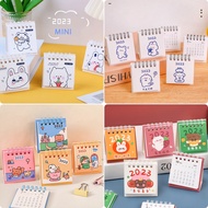 [Featured] 2023 Desk Calendar Creative Cartoon Memo / Solid Color Mini Table Planner / Blessing Quotes Standing Flip Calendar / Cute Fruit Small Calendar