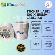 Blueprint A6 Label Sticker 100 x 150mm 1 Roll Contents 200 Direct Thermal Sticker A6 Label Online Sh