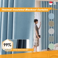 99% blackout precision combed satin curtains, ideal for HDB flats, suitable for living rooms, bedroo