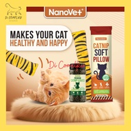 Nanovet® Catnip Soft Pillow Cat Toy / Premium Catnip 48g / Mainan Kucing Penggalak Kucing Nano Vet