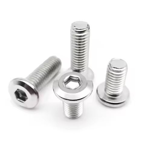 M3 M4 M5 M6 Large Flat Hex Hexagon Socket Allen Head Connect Joint Bolt Furniture Rivet Screw 304 A2