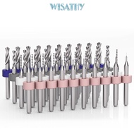 WISATHY PCB Drill Bits Tungsten Steel PCB Twist Drill Wood CNC Drill Carbide CNC Milling Cutter