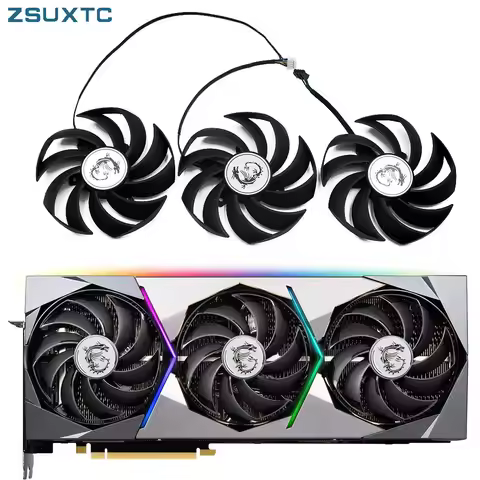 95MM PLD10010S12HH 3080Ti Video Card Fan For MSI GeForce RTX 3070 3080 3090 3070 Ti SUPRIM X Tow Gra